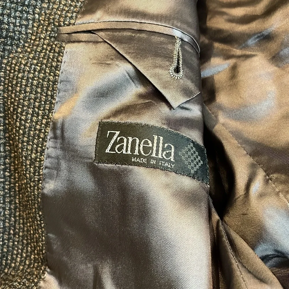 ZANELLA made in Italy basket weave pattern sport coat, size 44